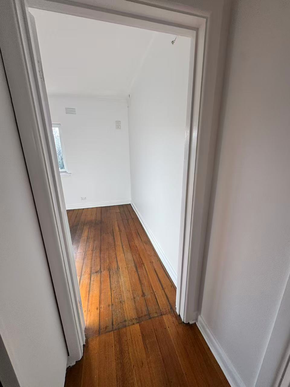 White interior doorway trim
